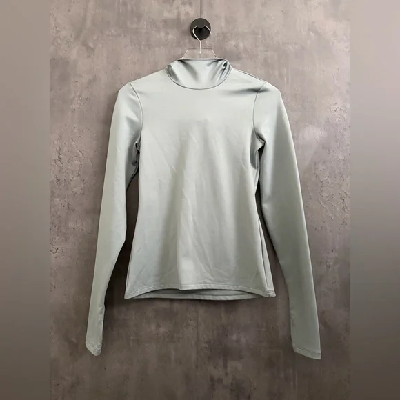 Alo Yoga Green Warm Airlift Runner Hoodie In Cosmic Grey Small B3309